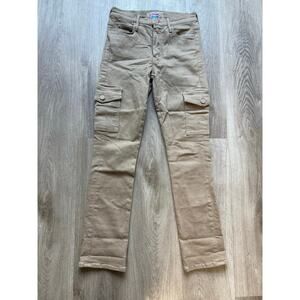 MOTHER Mid Rise The Dazzler Cargo Jean, Tan, Cargo Ankle, Women’s size 24